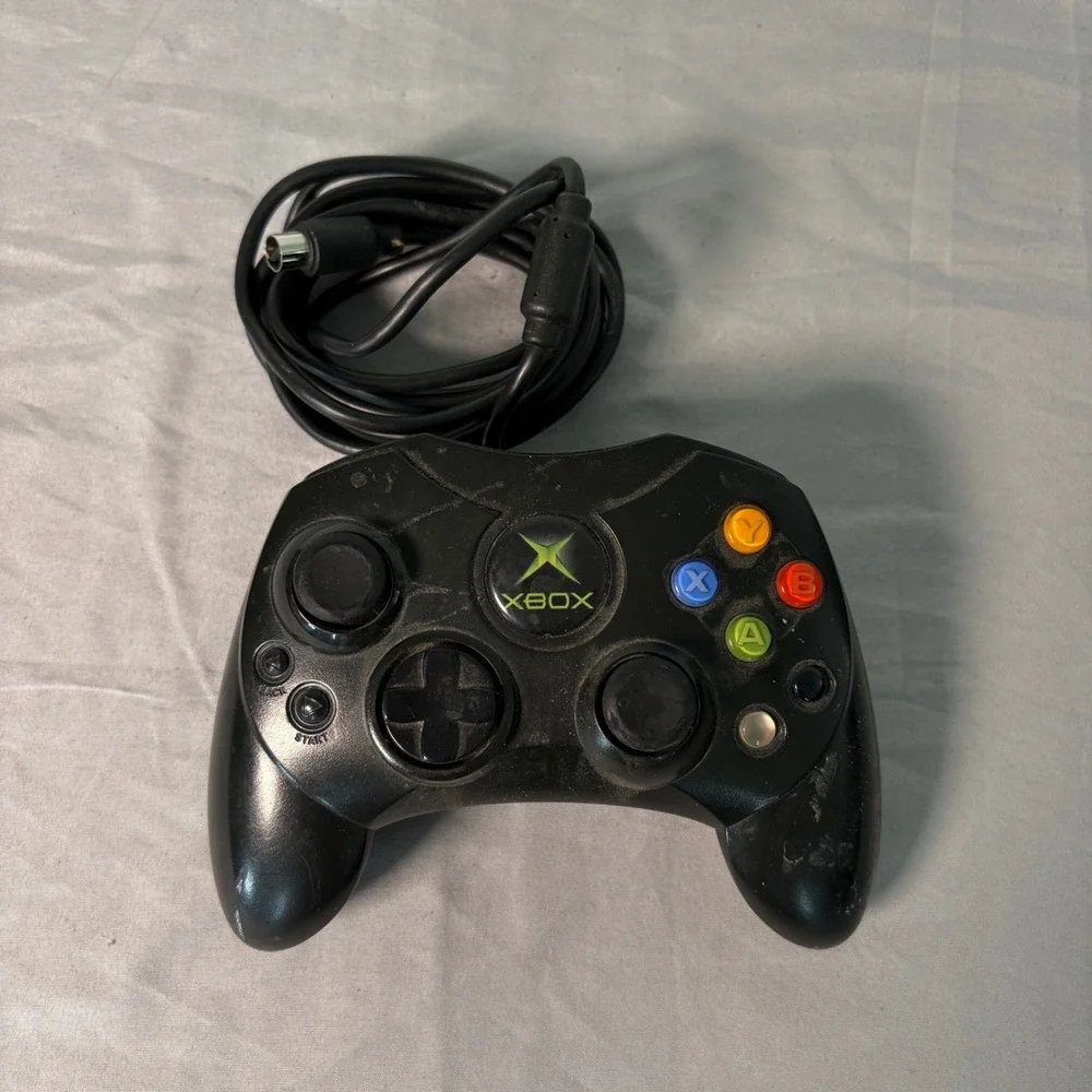 Microsoft Xbox Controller S Original OEM Wired Gamepad Black X08-69873